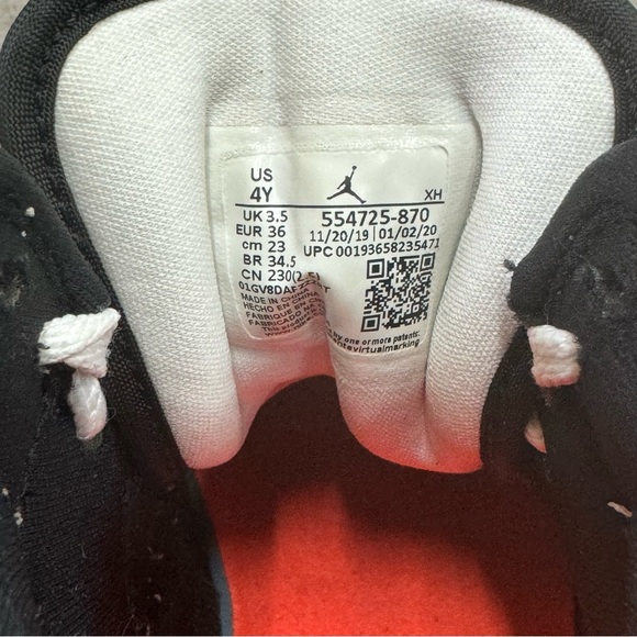 Jordan 1 Mid Composition Notebook Youth Size 4 Nike - Picture 6 of 8